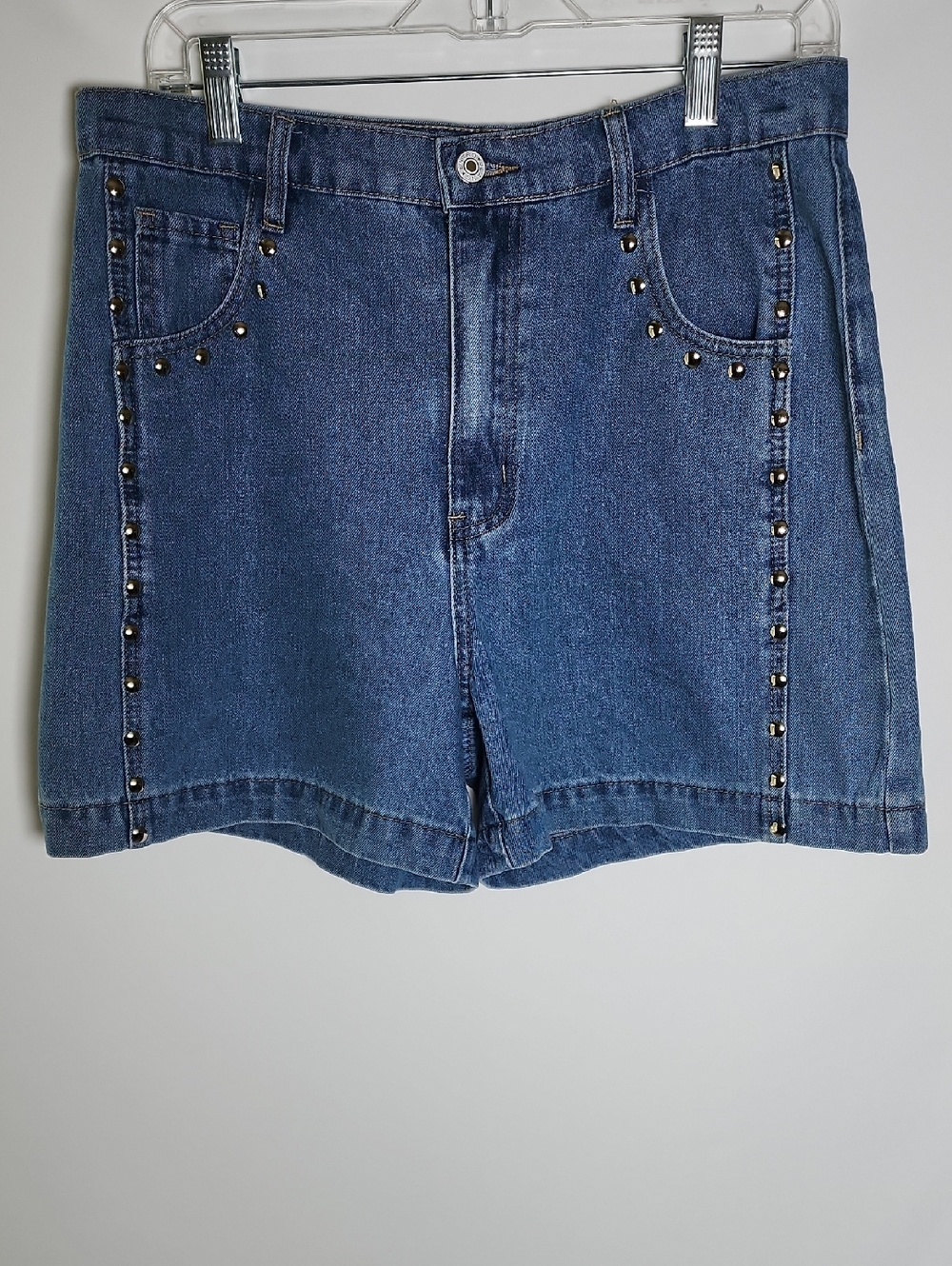 entro Blue Studded Denim Shorts